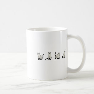 Taza De Café Gatos Fantasma De Halloween Cuestan Gatos Con Vest