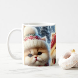Taza De Café Gatos gatitos en decoración festiva de Navidades y