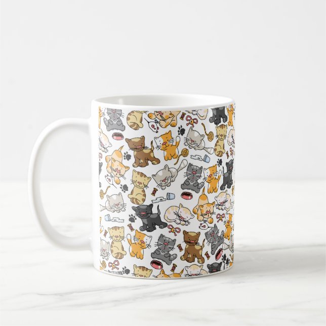Taza De Café Gatos gatitos juguetones (Izquierda)