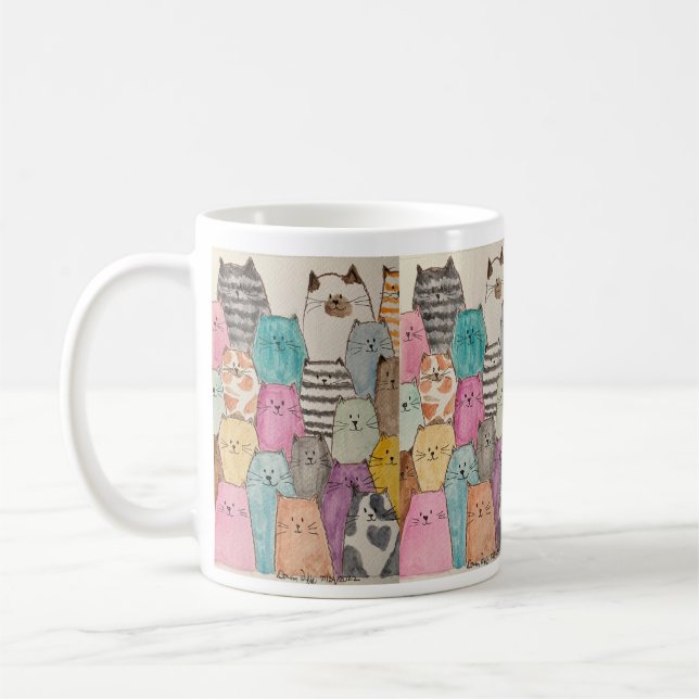 Taza De Café ¡Gatos! ¡Gatos! ¡Gatos! (Izquierda)