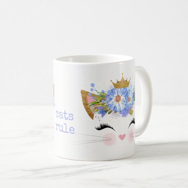 Taza De Café Gatos gobiernan a la princesa Kitty Mug (Anverso derecho)