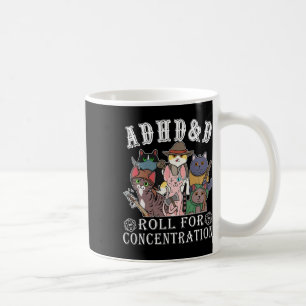 Taza De Café Gatos Jugador Rpg Lanzar Para Concentración D20 Da