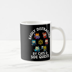 Taza De Café Gatos Jugadores De Rpg Misión Lateral Divertido Ne