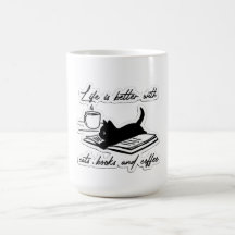 Gatos, libros y café