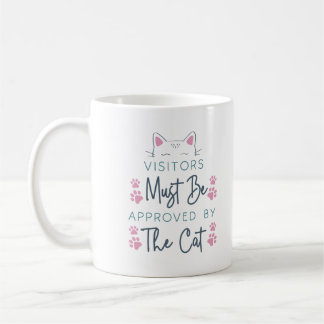 Taza De Café Gatos Lindos Los Visitantes Deben ser Aprobados po