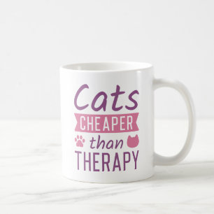 Taza De Café Gatos Más Baratos Que Terapia