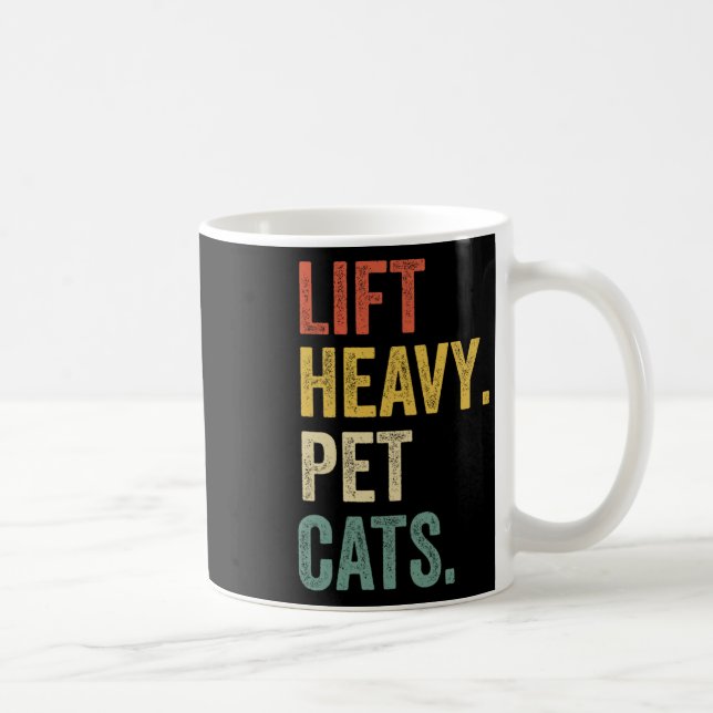 Taza De Café Gatos Mascotas pesados elevables - Divertido entre (Derecha)