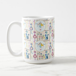 Taza De Café Gatos Mod Robando Pared