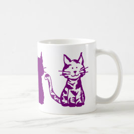 Taza De Café Gatos morados