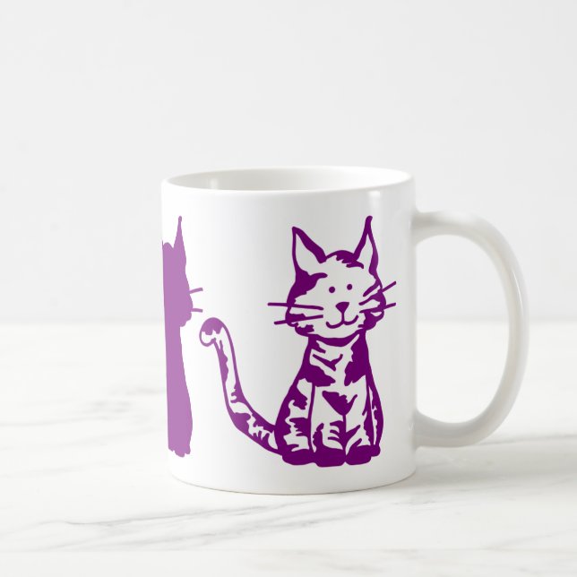 Taza De Café Gatos morados (Derecha)