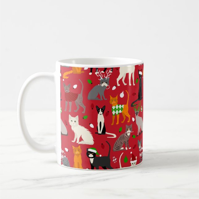 Taza De Café Gatos navidades (Izquierda)