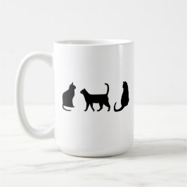 Taza De Café Gatos negros de Halloween
