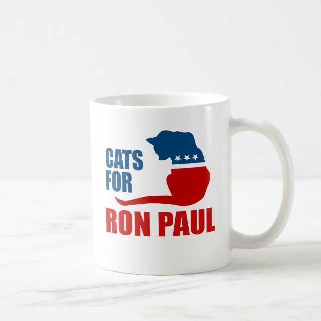 TAZA DE CAFÉ GATOS PARA RON PAUL (Derecha)