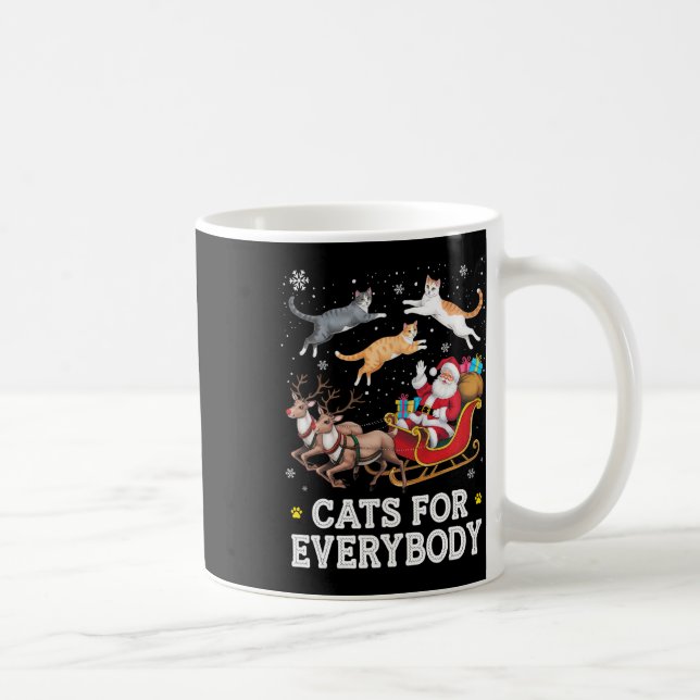 Taza De Café Gatos Para Todos Los Navidades Divertido Amante De (Derecha)