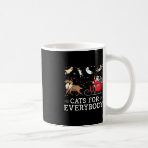 Taza De Café Gatos Para Todos Navidades Gato Diversión Noche Mu