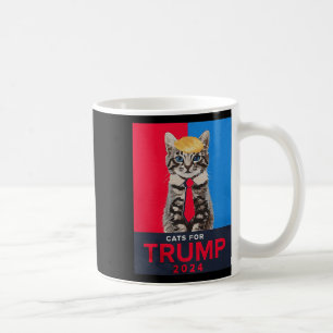 Taza De Café Gatos Para Trump 2024 Divertido Tee Para Vance Tru