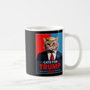 Taza De Café Gatos para Trump 2024 Divertido Vota por Trump Gat