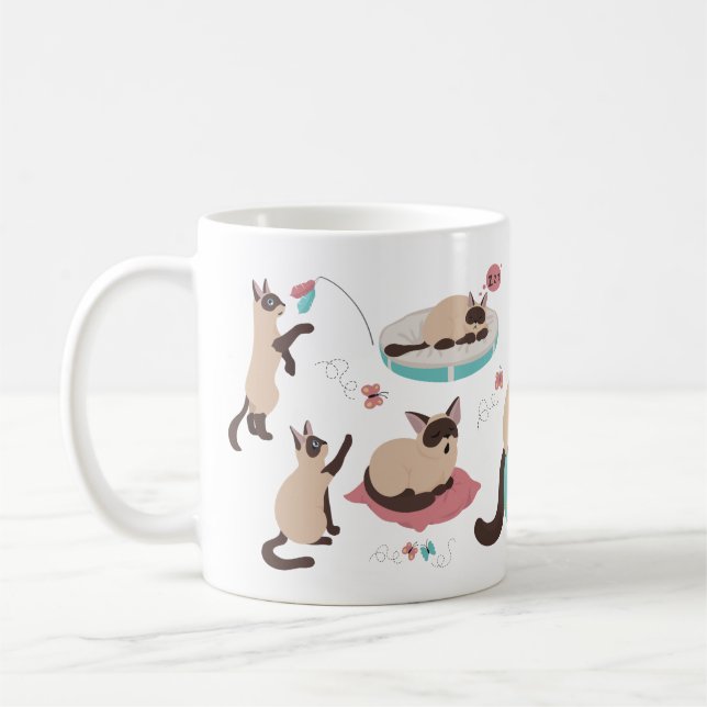 Taza De Café Gatos personalizados divertidos (Izquierda)