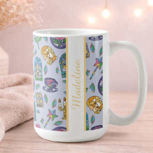 Taza De Café Gatos personalizados La Bella y la Bestia Libro Ch