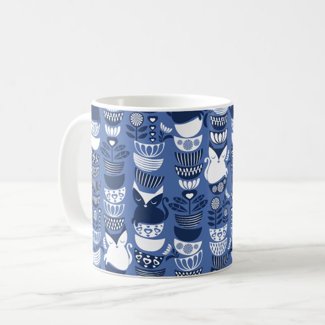 Taza De Café Gatos populares suecos I (Anverso izquierdo)