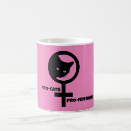 Taza De Café Gatos pro feminismo