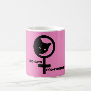 Taza De Café Gatos pro feminismo