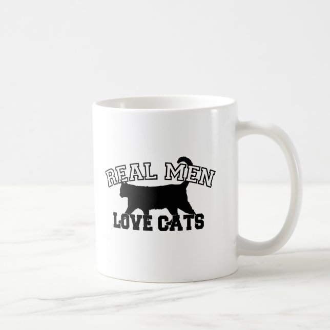 Taza De Café Gatos reales del amor de los hombres (Derecha)