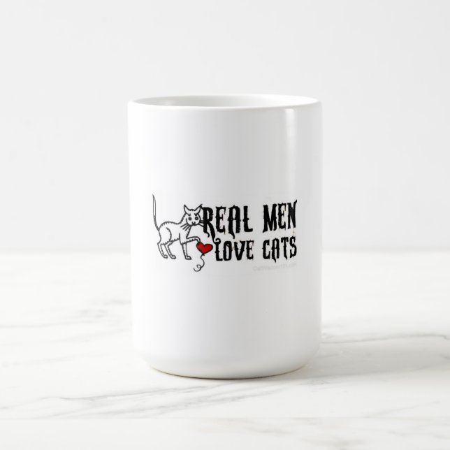 Taza De Café Gatos reales del amor de los hombres (Centro)
