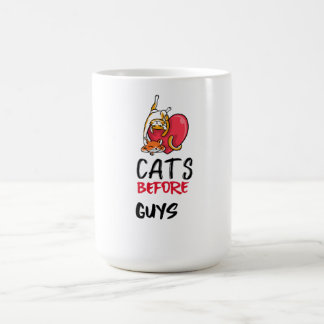 Taza De Café Gatos retro antes de muchachos curiosa cita gata t