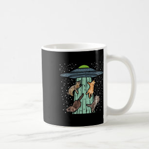 Taza De Café Gatos Secuestrados Por La Ufo Divertido Alien Spac