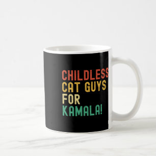 Taza De Café Gatos Sin Hijos Para La Vintage De Kamala Harris 2