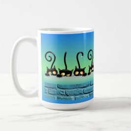 Taza De Café Gatos Tontos en la Pared