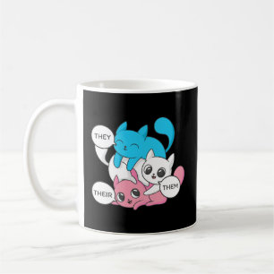 Taza De Café Gatos trans. Ellos les pronuncian sus Pronósticos 