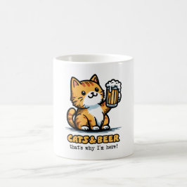Taza De Café Gatos y cerveza 2