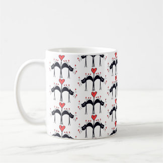 Taza De Café Gatos y corazón Café Mug