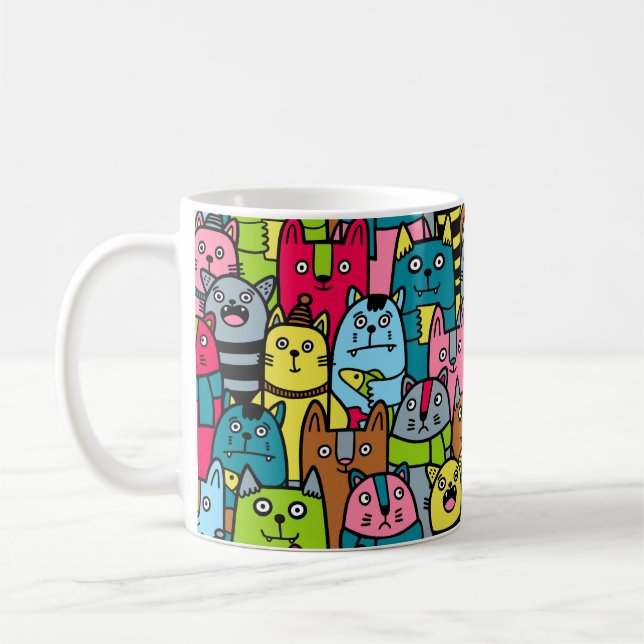 Taza De Café Gatos y gatos (Izquierda)