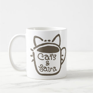 Taza De Café Gatos y Java Brown