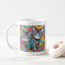Taza De Café Gatos y lana