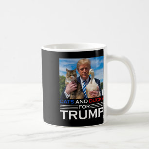 Taza De Café Gatos Y Patos Para Gatitos Y Patos De Trump 2024