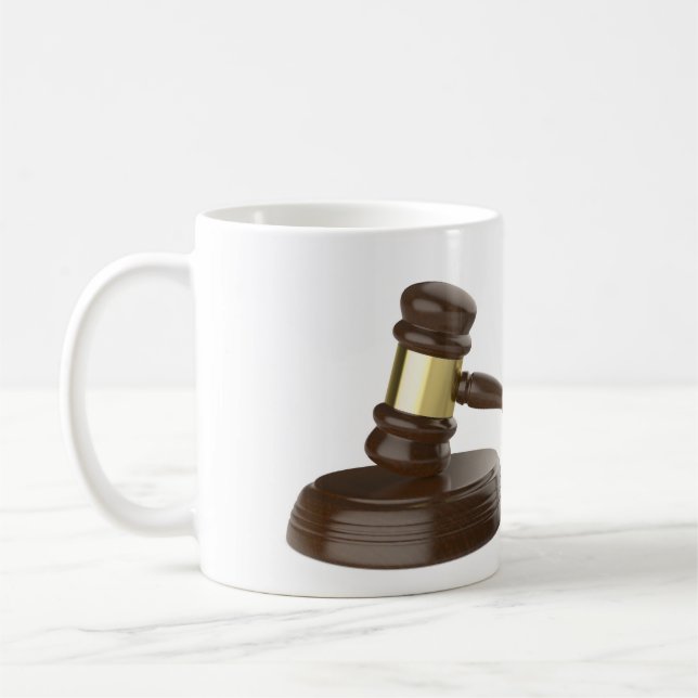 Taza De Café Gavel de madera (Izquierda)