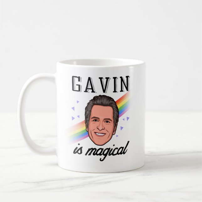 Taza De Café Gavin Newsom es mágico (Izquierda)