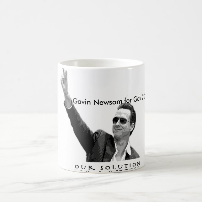 Taza De Café Gavin Newsom para el gobierno 2010 (Centro)