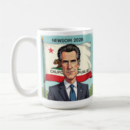 Taza De Café Gavin Newsom para el presidente político