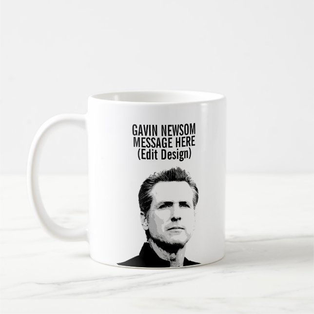 Taza De Café Gavin Newsom personalizado (Izquierda)