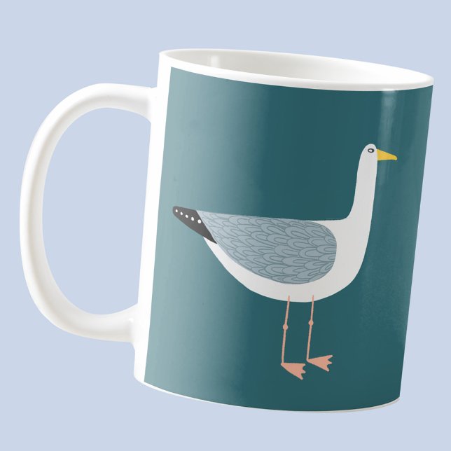 Taza De Café Gaviota (Fun Seagull bird coffee mug)