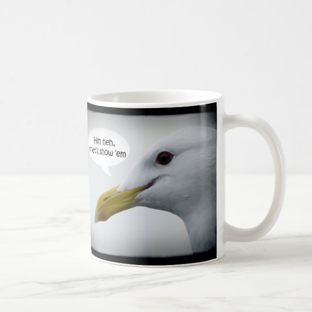 Taza De Café ¿Gaviota amistosa chistosa? ¡NO! (Derecha)