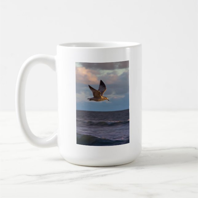Taza De Café Gaviota en la puesta del sol (Izquierda)
