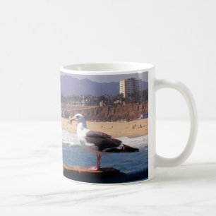 Taza De Café Gaviota por la playa de Santa Mónica