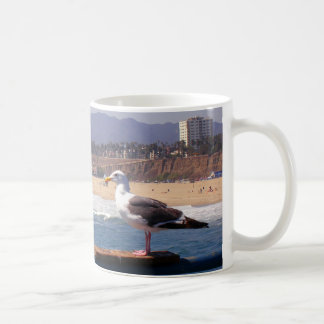 Taza De Café Gaviota por la playa de Santa Mónica