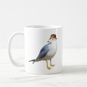 Taza De Café Gaviota Usando Muñeca